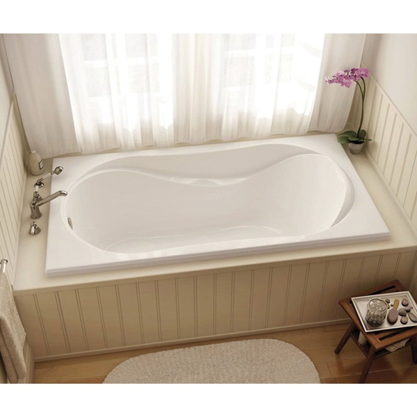 MAAX Cocoon 6032 Series 102722-091-001 Bathtub, 40 to 52 gal Capacity, 59-7/8 in L, 31-7/8 in W, 20-1/2 in H, White - 2