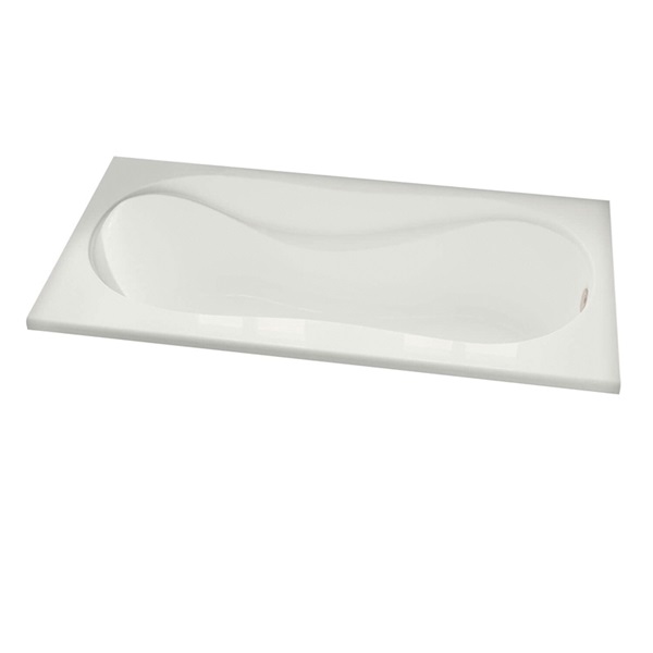 MAAX Cocoon 6032 Series 102722-091-001 Bathtub, 40 to 52 gal Capacity, 59-7/8 in L, 31-7/8 in W, 20-1/2 in H, White - 3