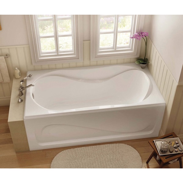 MAAX Cocoon 6032 Series 102722-091-001 Bathtub, 40 to 52 gal Capacity, 59-7/8 in L, 31-7/8 in W, 20-1/2 in H, White - 4