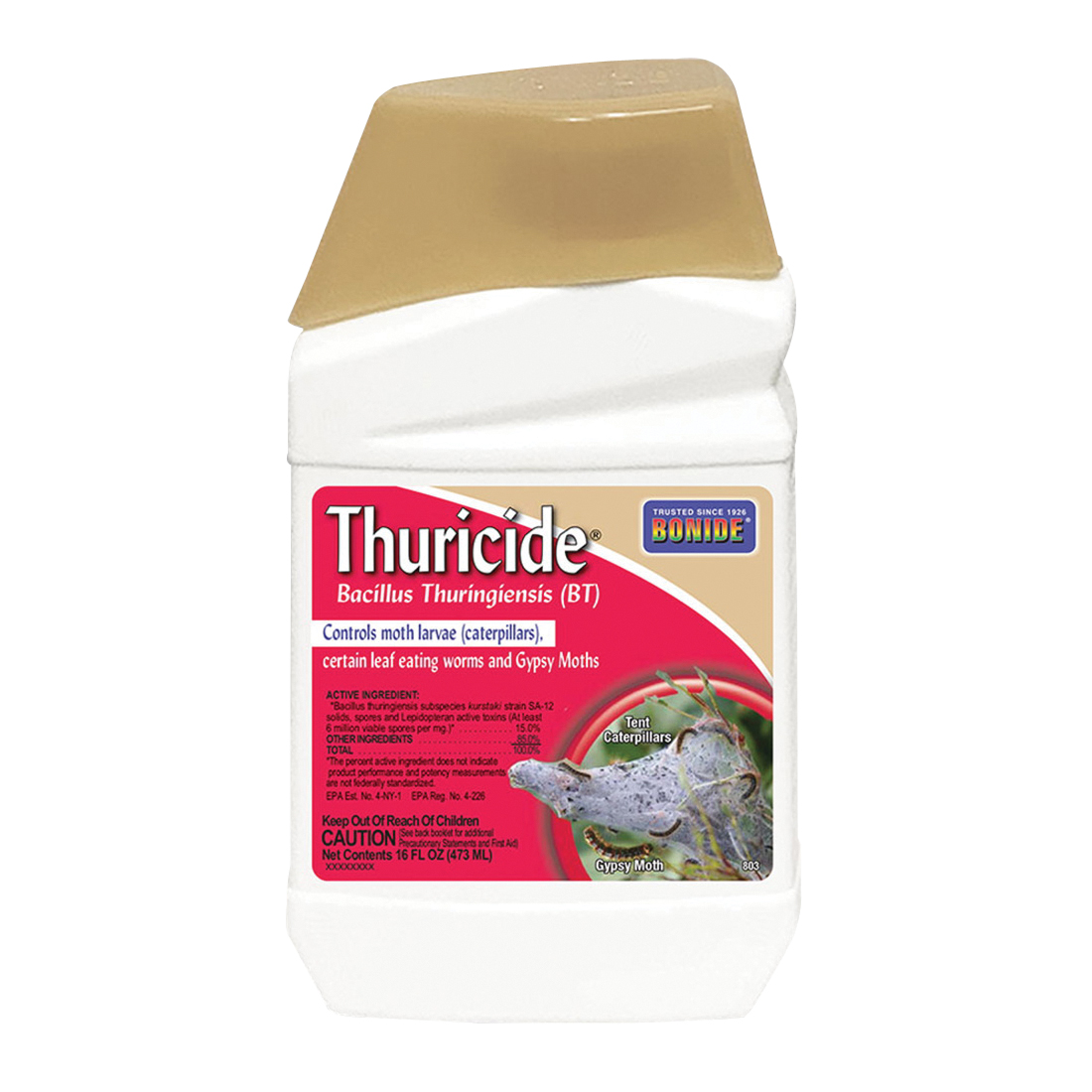 Thuricide (BT 803 Thuricide Bacillus Thuringiensis, Liquid, 1 pt Bottle