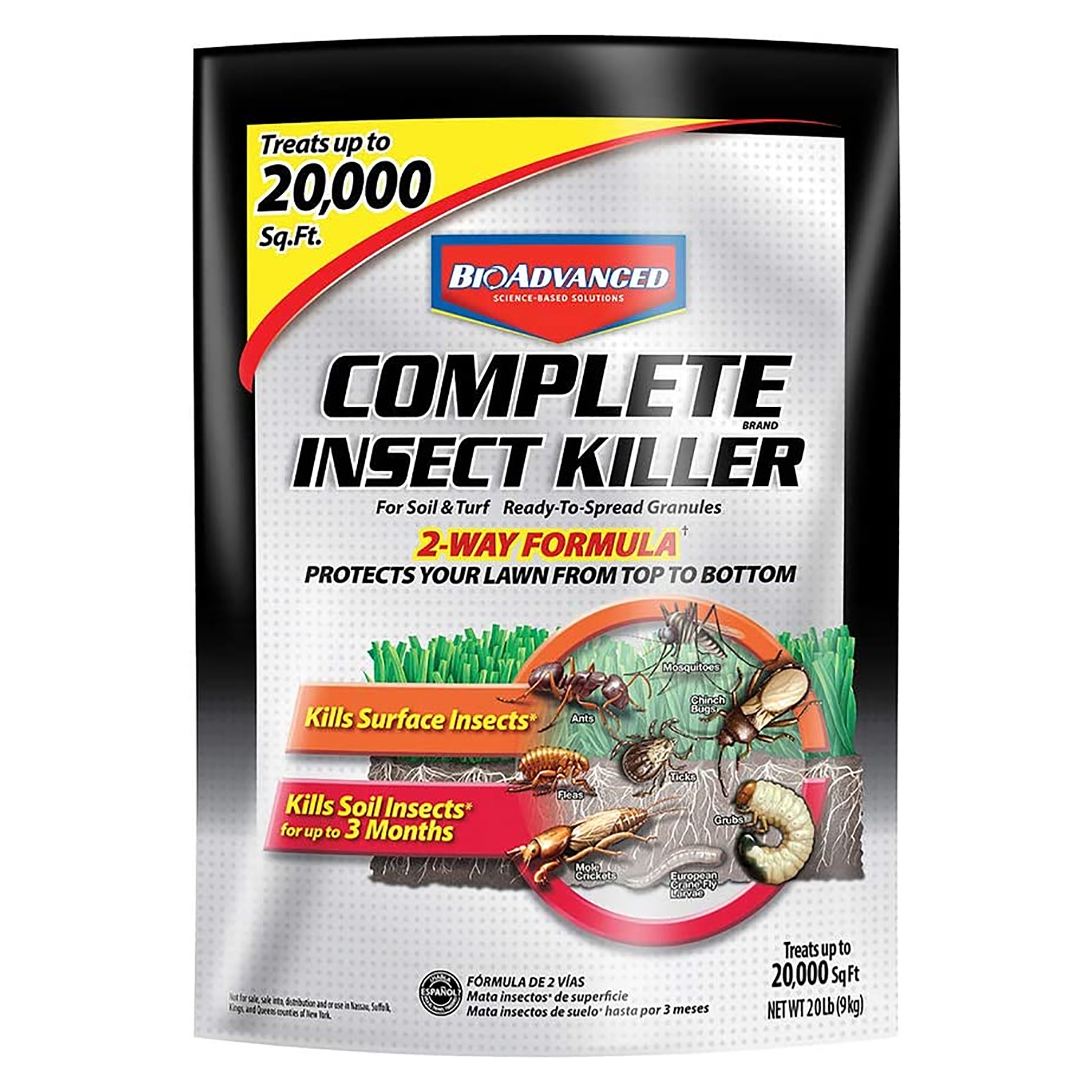 BioAdvanced 700289T Insect Killer, Granular, Sprinkle Application, 20 lb Bag - 1