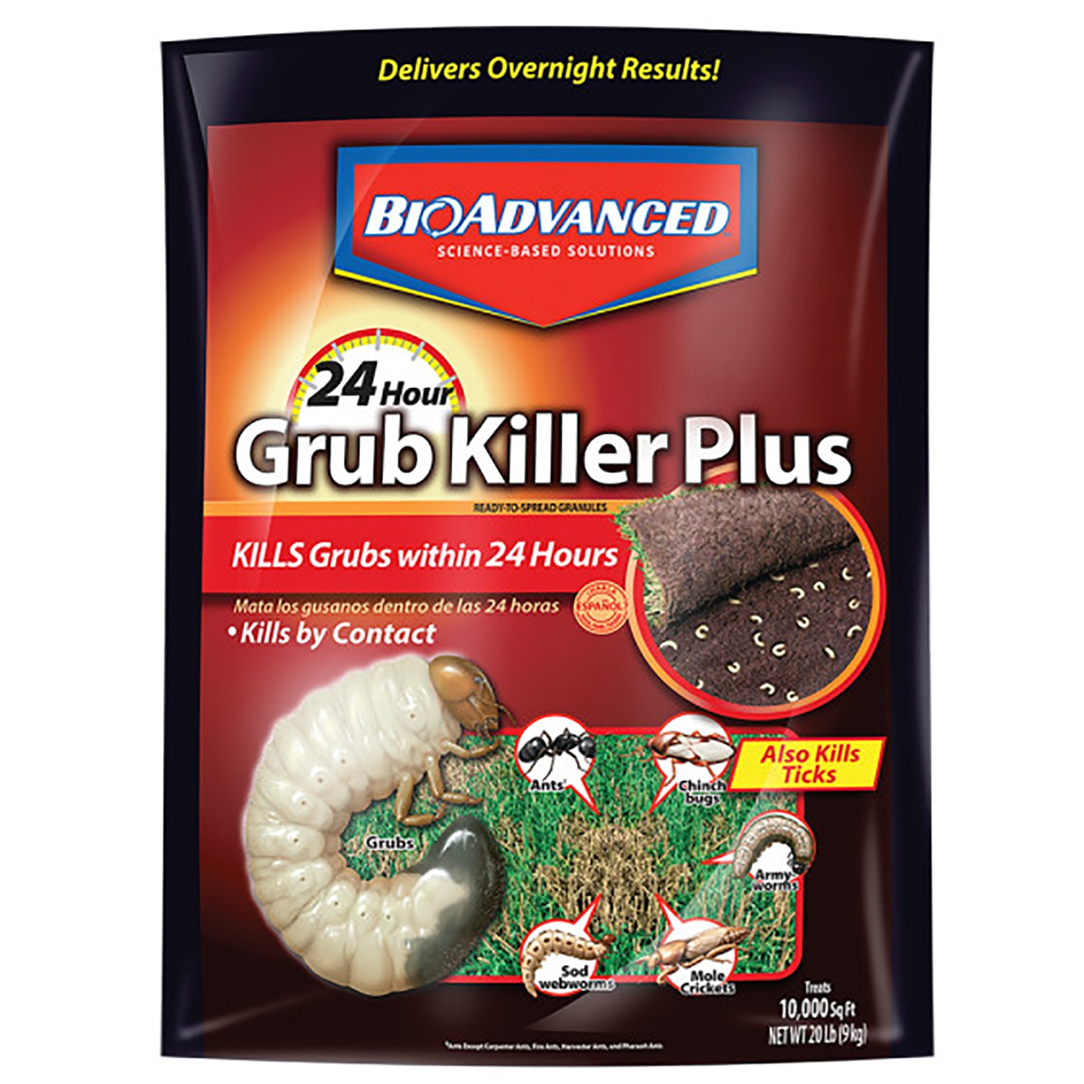 700745S Grub Killer, Granular, Spreader Application, 20 lb Bag