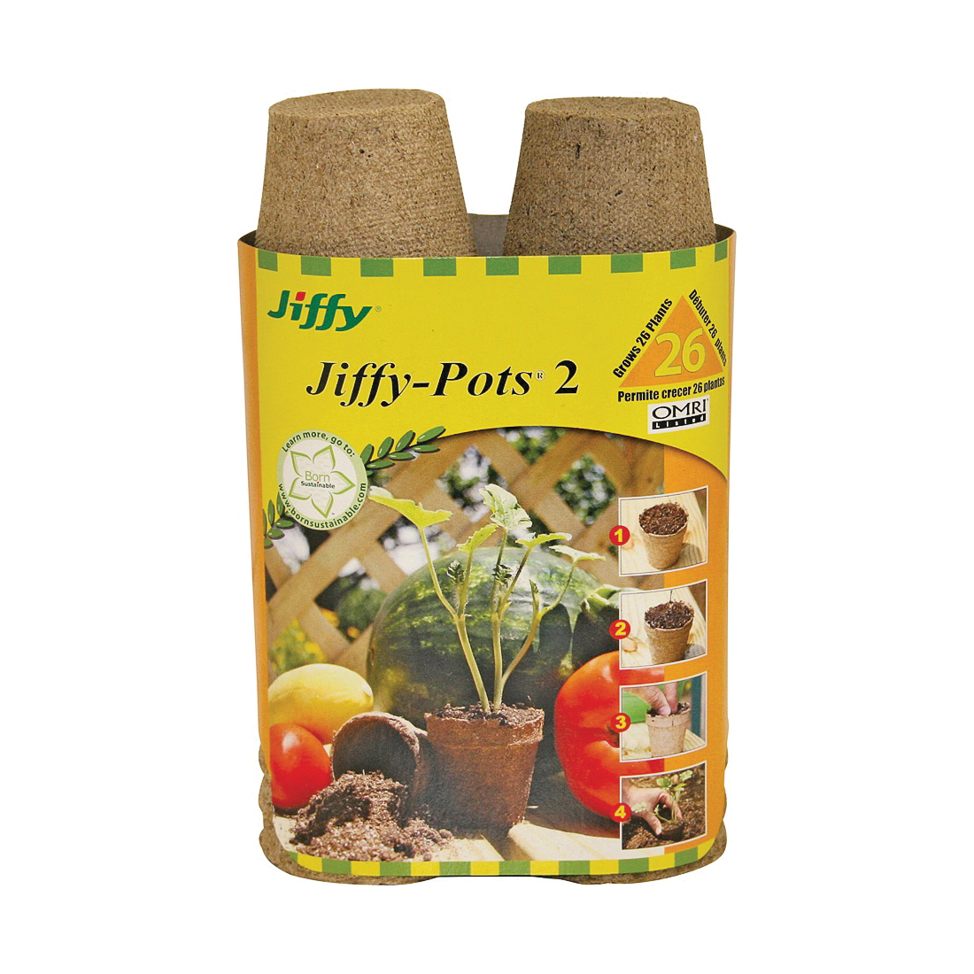 JP226 Peat Pot, Peat Moss, Brown