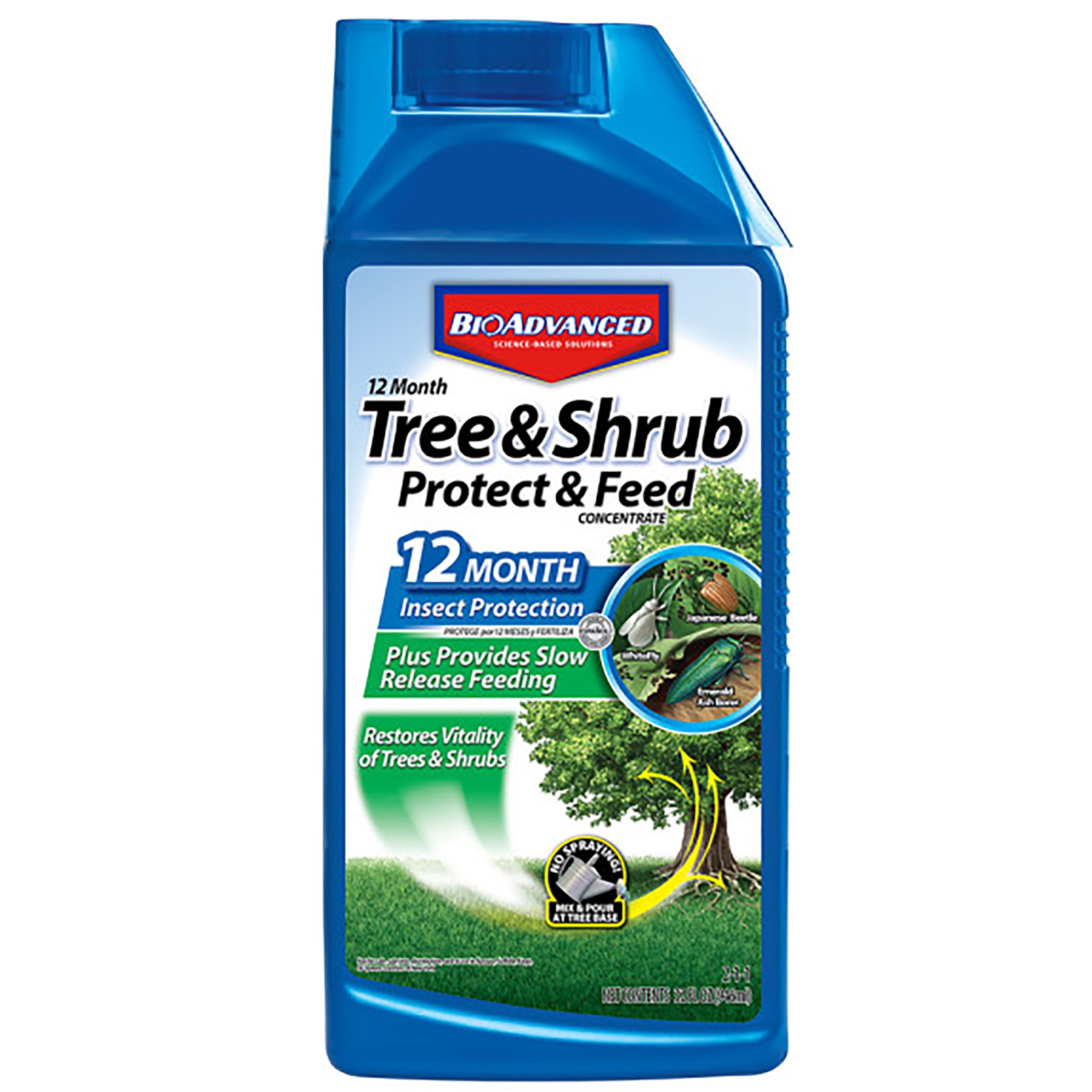 701810A Concentrated Tree and Shrub Protect and Feed II, Liquid, Green, 32 oz Bottle