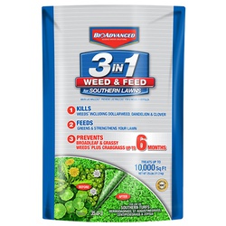 704841T Weed and Feed Fertilizer, 25 lb Bag, Granular, 35-0-3 N-P-K Ratio