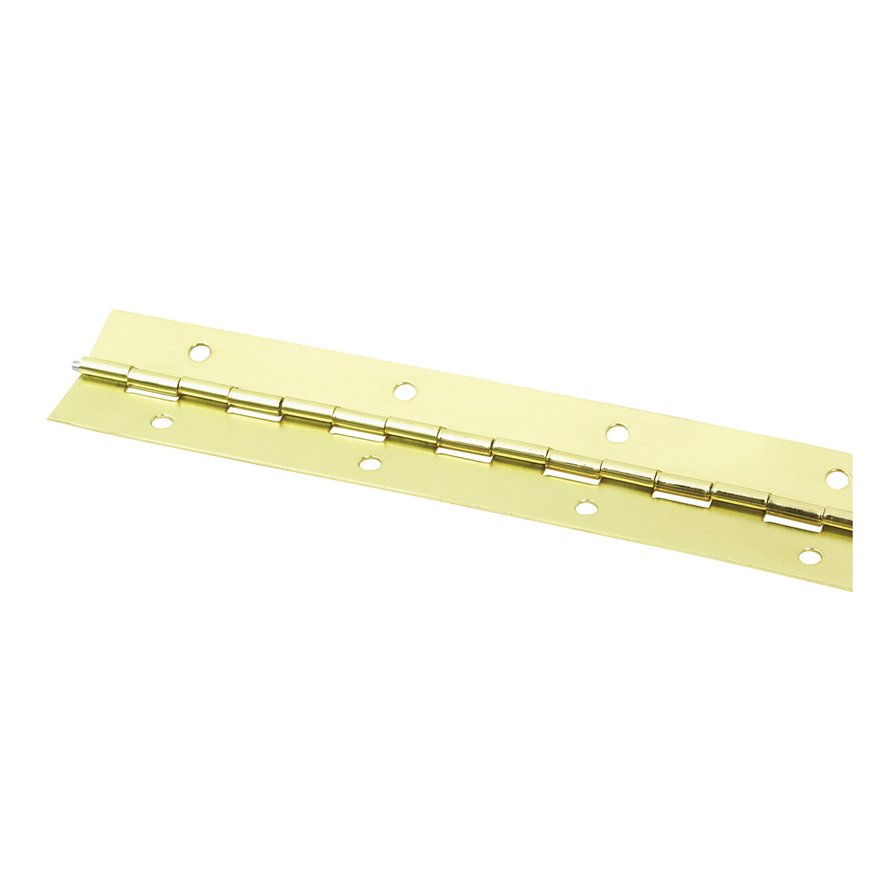 Continuous Hinge, 180 deg, Steel, Bright Brass, 1.5 in x 48 in
