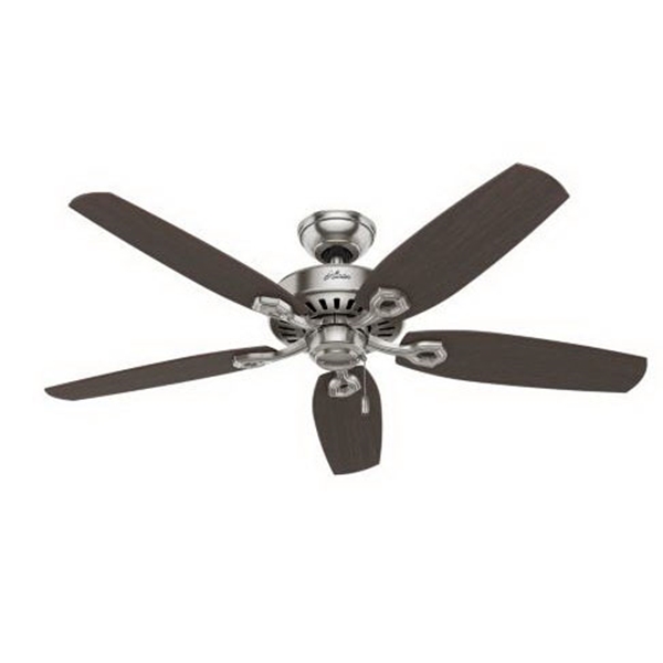 Hunter 53090 Ceiling Fan, 5-Blade, Brazilian Cherry/Stained Oak Blade, 52 in Sweep, 3-Speed, With Lights: Yes - 2