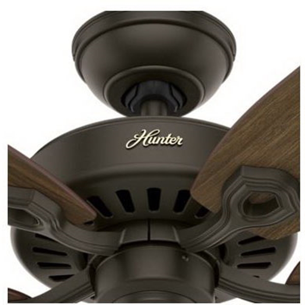 Hunter Builder Elite Series 53242 Ceiling Fan, 5-Blade, Brazilian Cherry/Harvest Mahogany Blade, 52 in Sweep, 3-Speed - 4