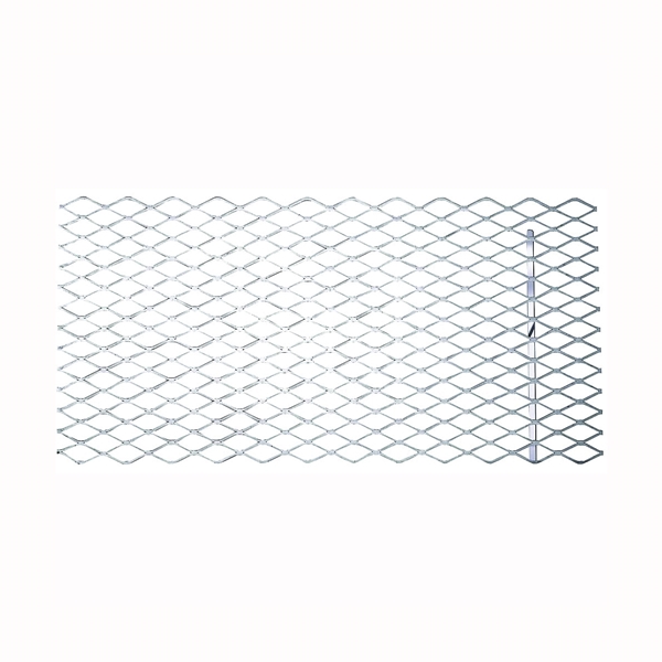 4075BC Series N215-798 Expanded Grid Sheet, 13 ga Thick Material, 12 in W, 24 in L, Steel, Plain