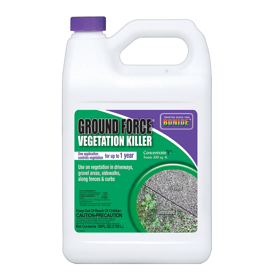 Bonide Ground Force 5131 Vegetation Killer, Liquid, Amber/Light Brown, 1 gal