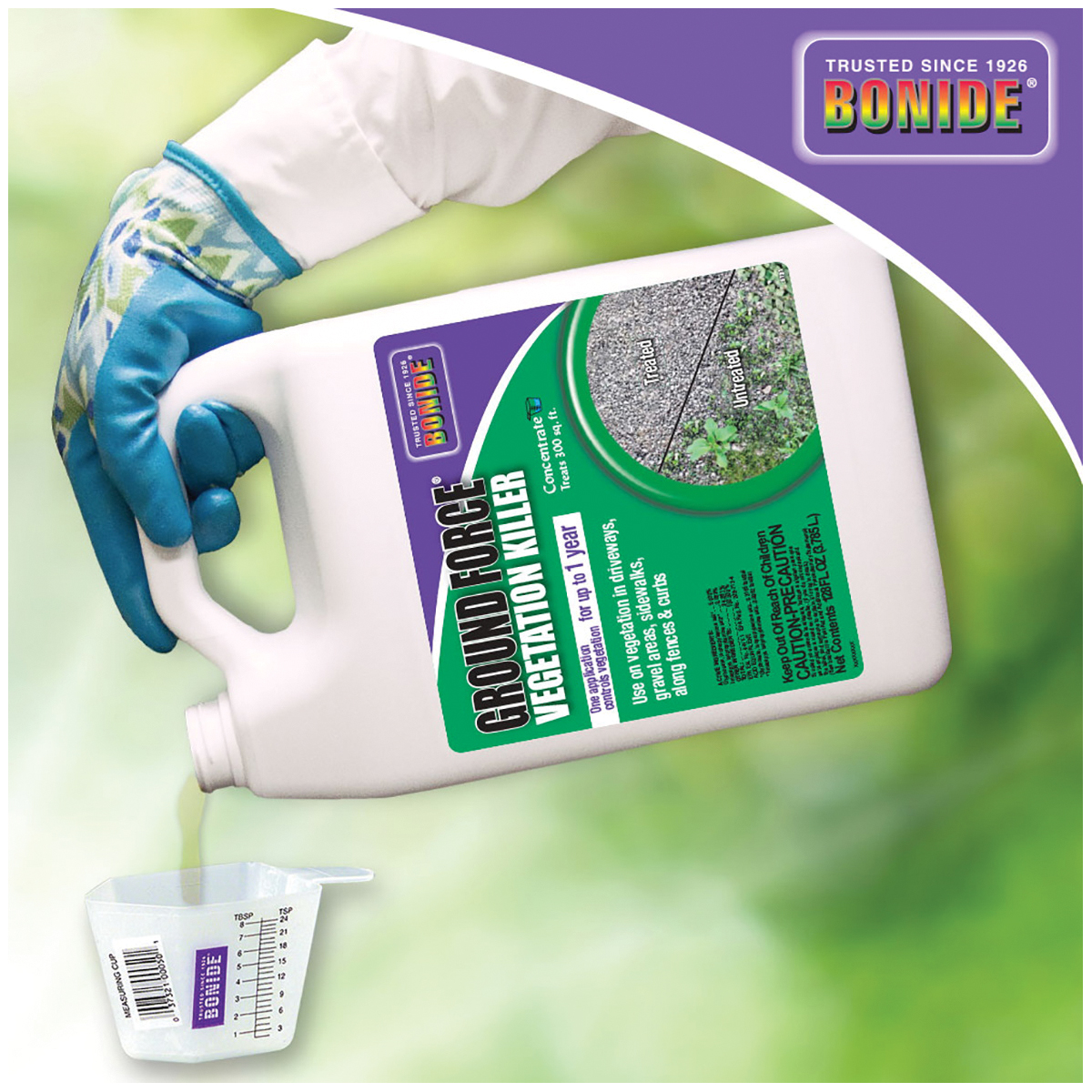 Bonide Ground Force 5131 Vegetation Killer, Liquid, Amber/Light Brown, 1 gal