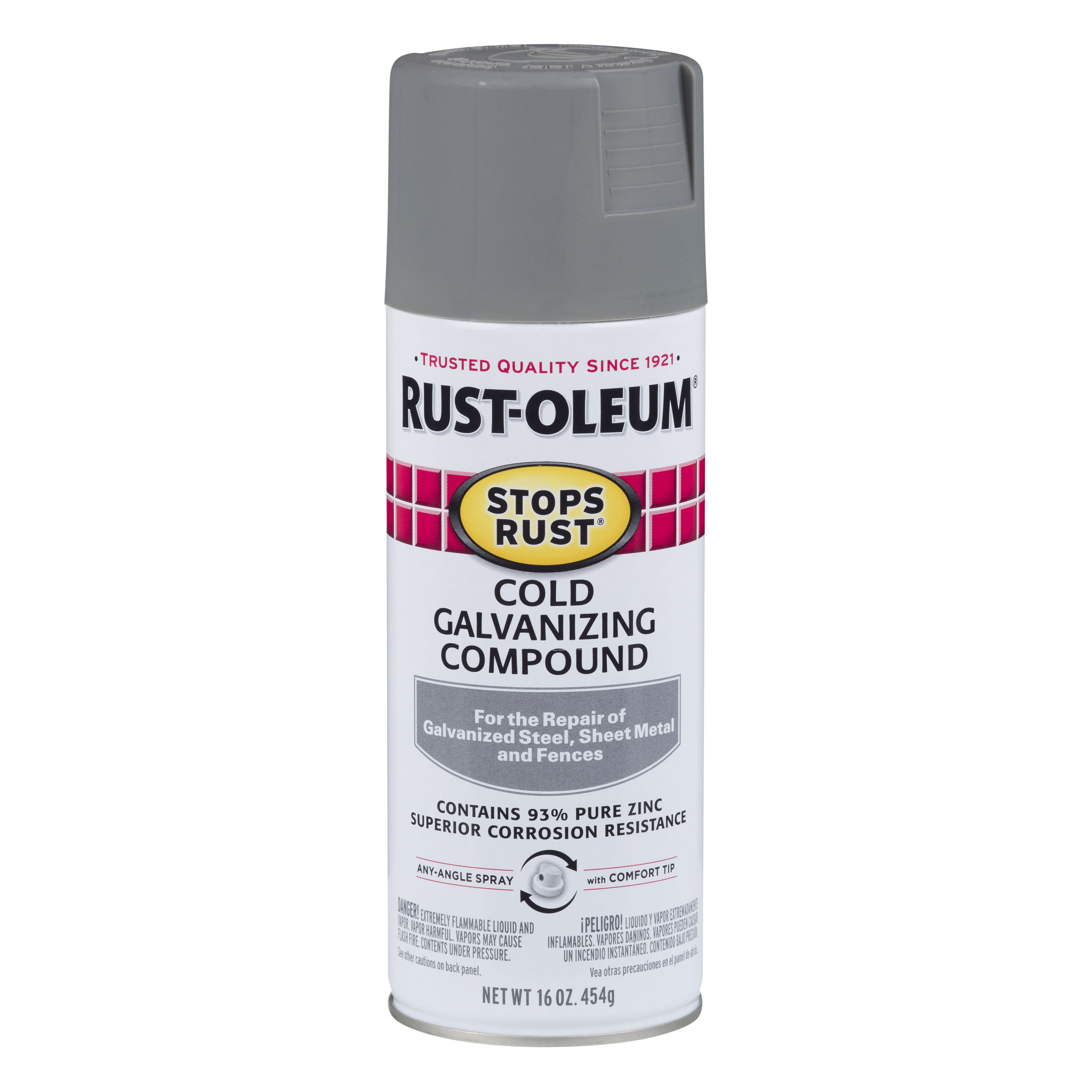 RUST-OLEUM STOPS RUST 7785830 Galvanizing Compound Spray, Gray, Matte, 16 oz - 1