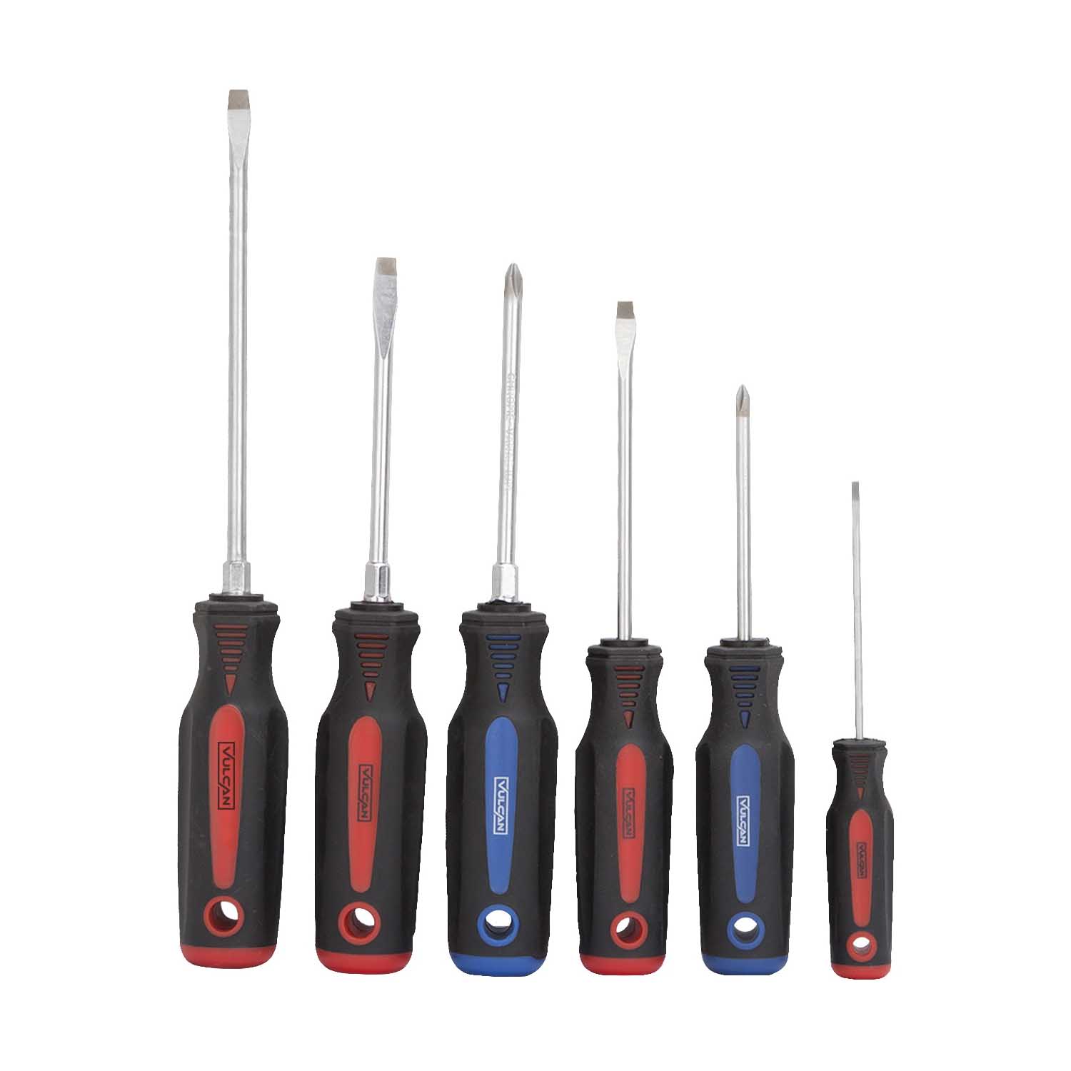 SD-SET-6 Screwdriver Set, Steel, Chrome, 6-Piece, Cushion Grip