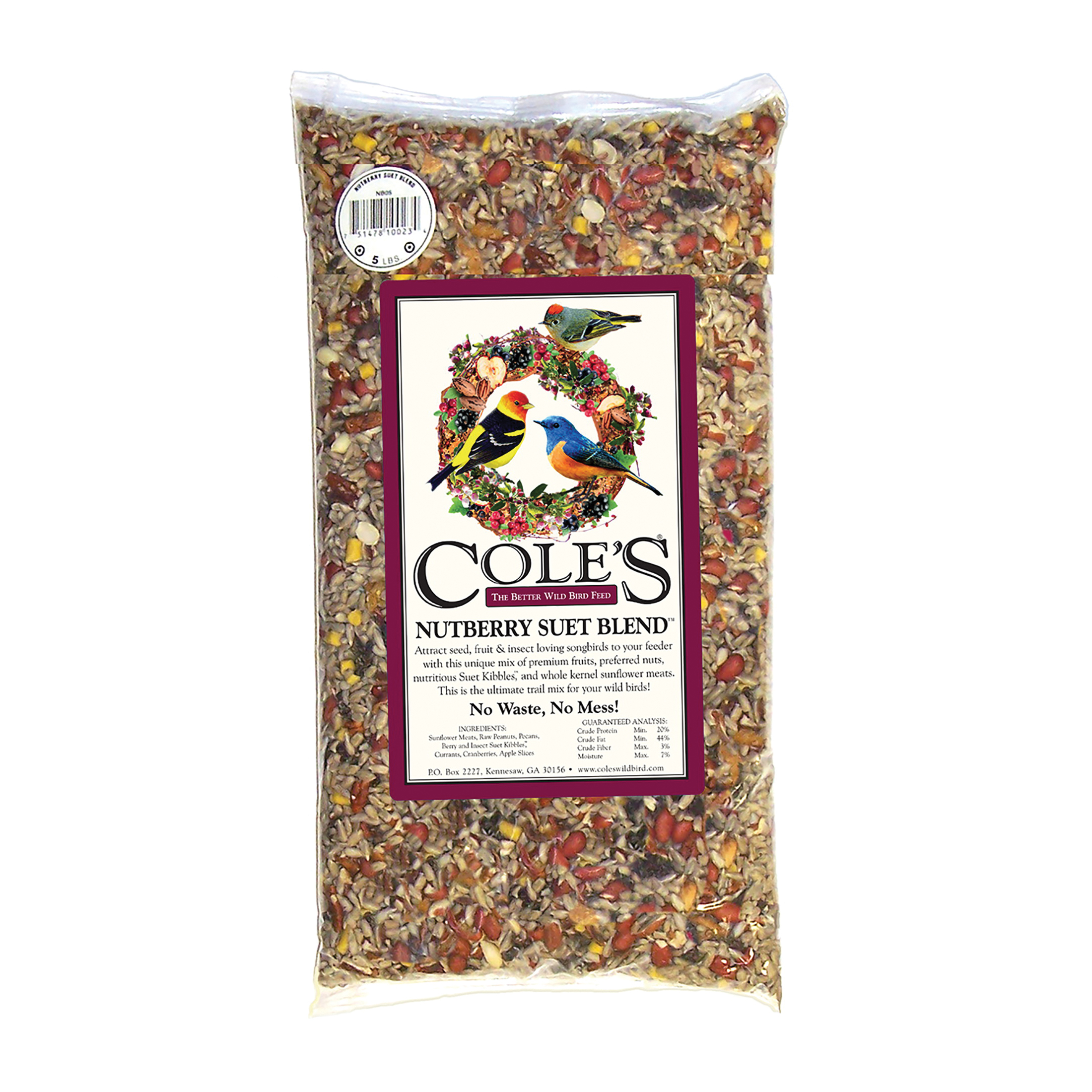 Cole's Nutberry Suet Blend NB20 Blended Bird Seed, 20 lb Bag - 2