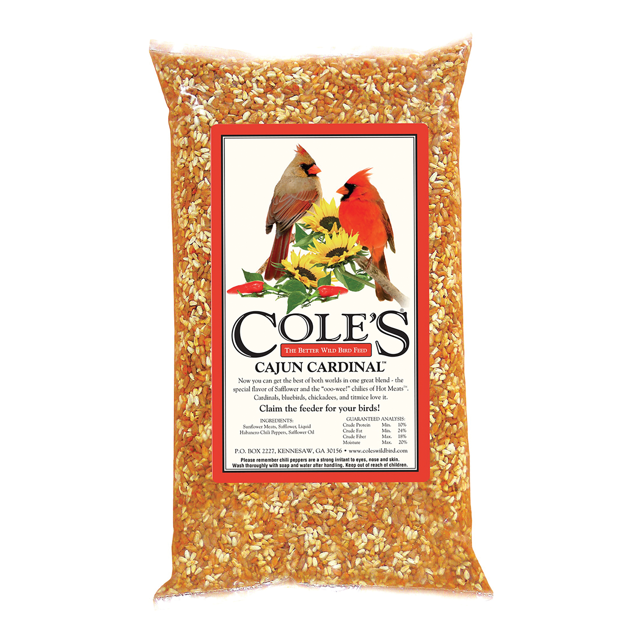 Cole's Cajun Cardinal Blend CB10 Straight Bird Seed, 10 lb Bag