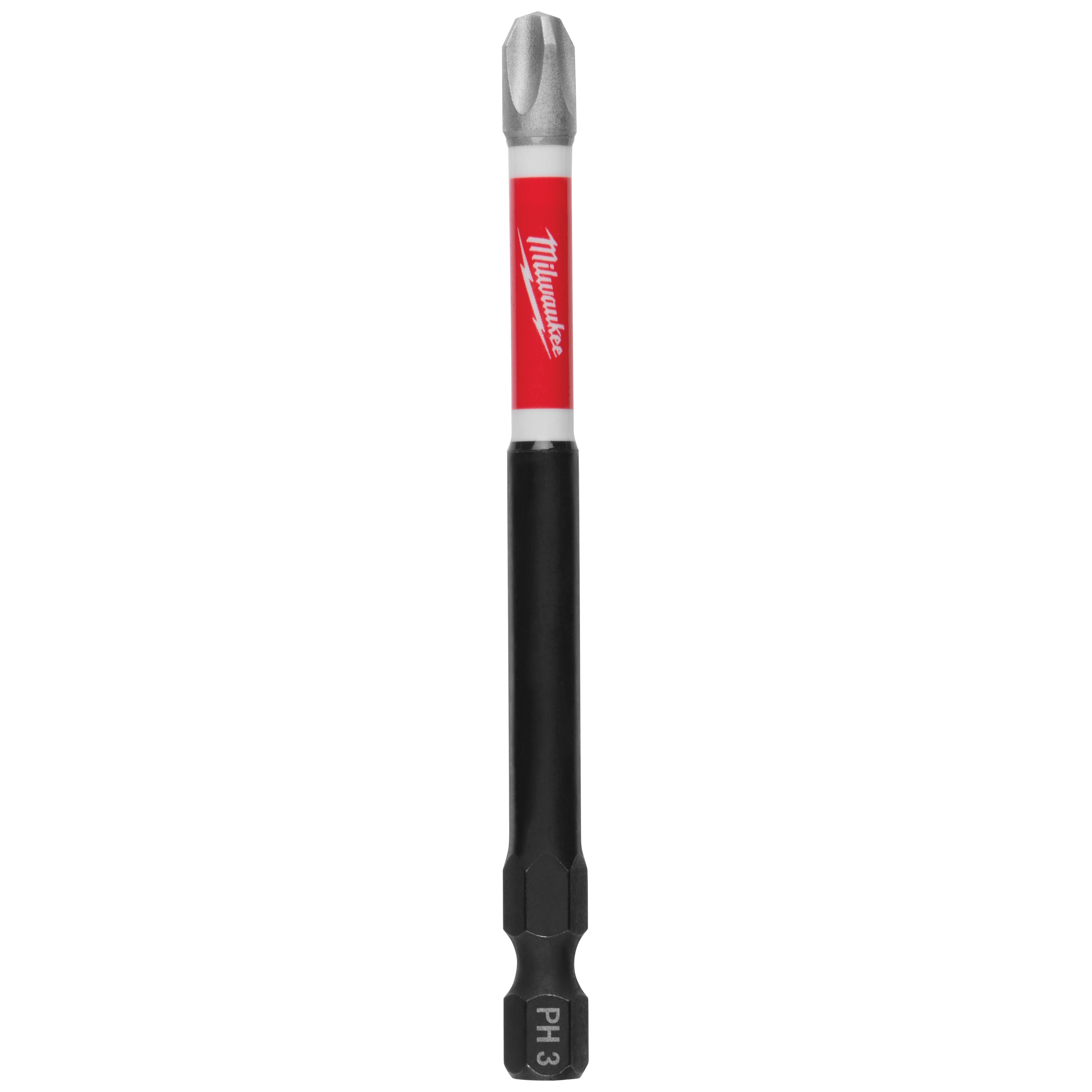 SHOCKWAVE 48-32-4563 Impact-Duty Power Screwdriver Bit, #3 Drive, Phillips Drive, 1/4 in Shank, Hex Shank