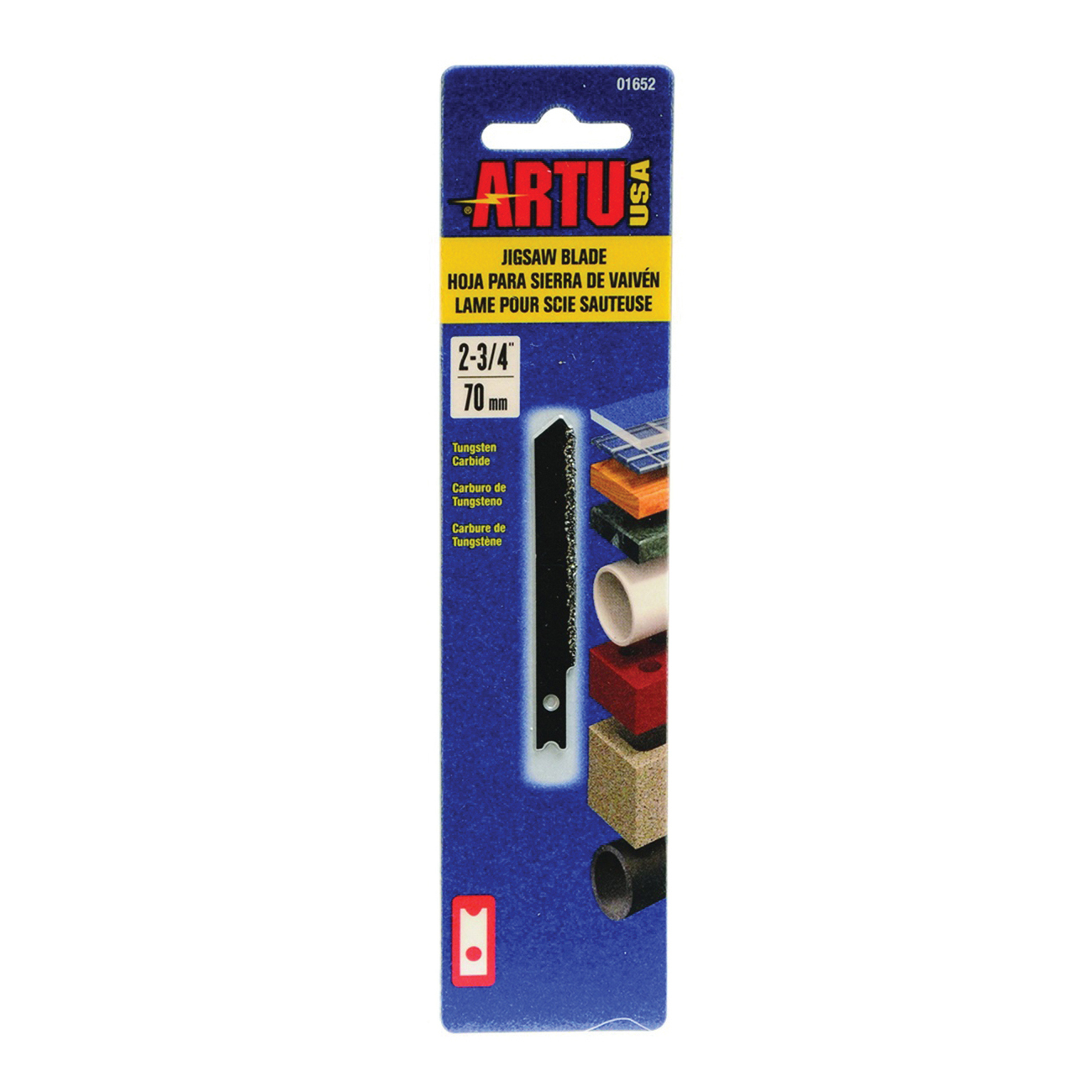 01652 Jig Saw Blade, 2-3/4 in L, Tungsten Carbide Cutting Edge