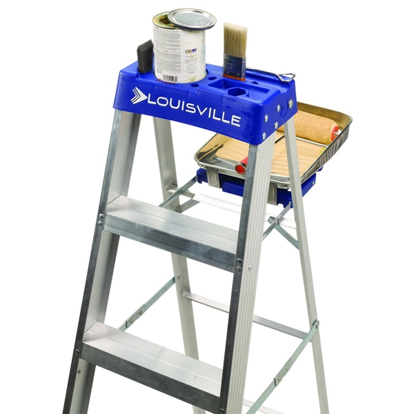 Louisville AS2104 Step Ladder, 4 ft H, Type I Duty Rating, Aluminum, 250 lb, 3-Step, 102 in Max Reach - 3