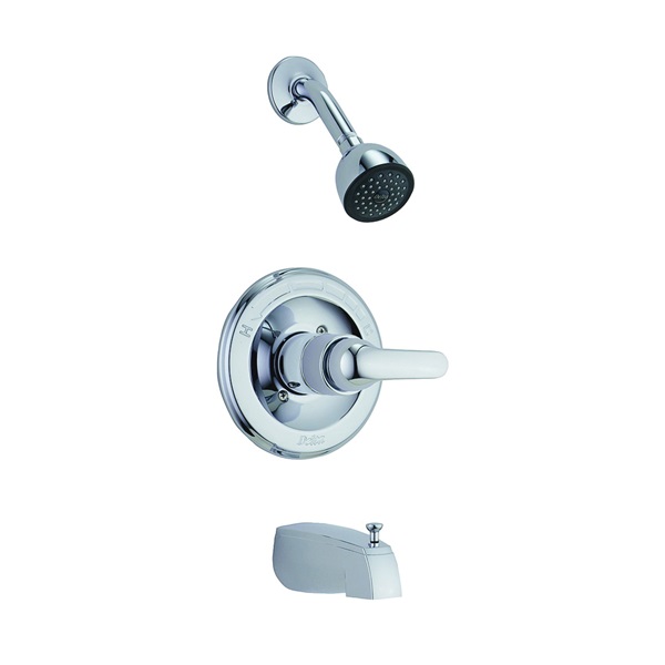 P188720 Tub and Shower Faucet, Brass, Chrome Plated