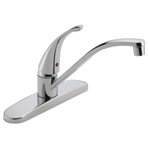 Peerless Tunbridge Series P188200LF Kitchen Faucet, 1.8 gpm, Chrome Plated, Deck, Lever Handle, Swivel Spout