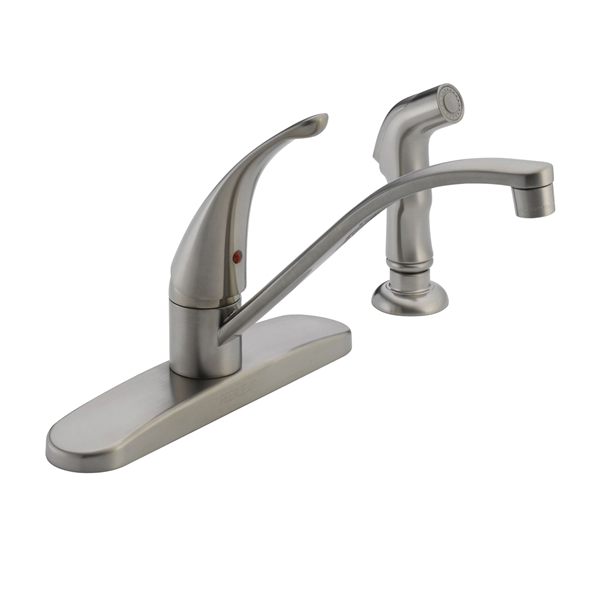 Peerless Tunbridge Series P188500LF Kitchen Faucet with Side Sprayer, 1.8 gpm, 1-Faucet Handle, Chrome Plated