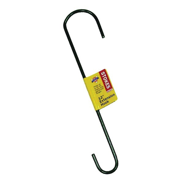38027-6CT Extension Hook, Heavy-Duty, Steel, Black, Powder-Coated