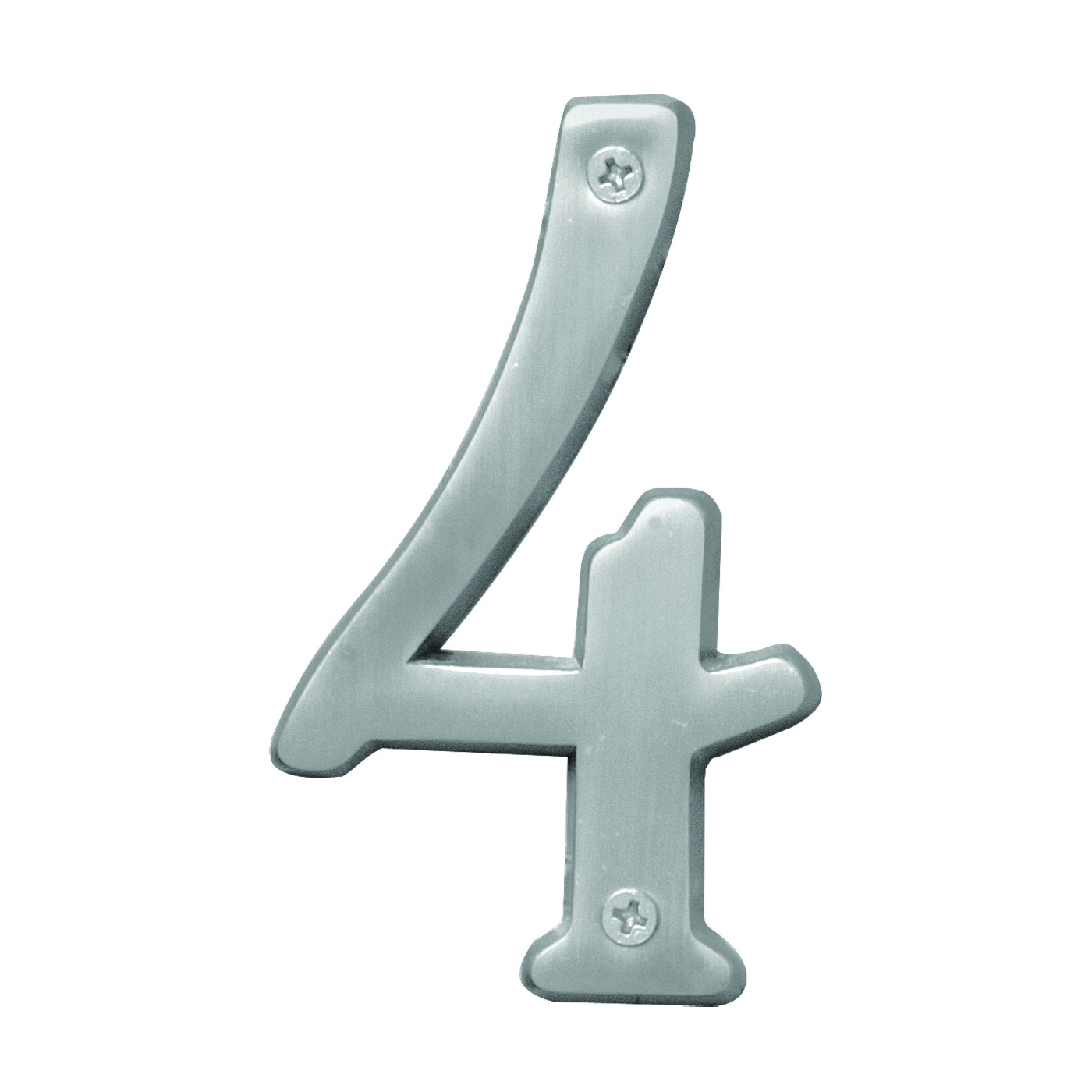Prestige Series BR-43SN/5 House Number, Character: 5, 4 in H Character, Nickel Character, Brass