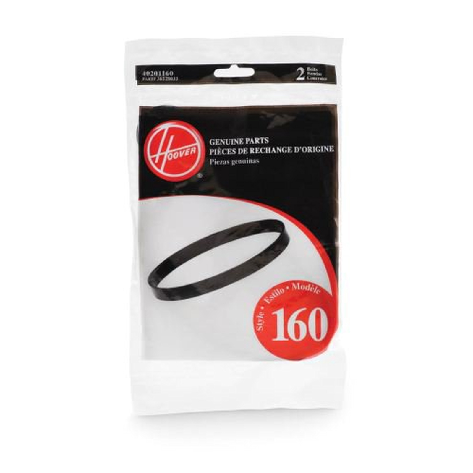 Hoover 40201160 Agitator Belt, For: Bagged Catlina, Bagged Tempo Models and Bagless Tempo Models