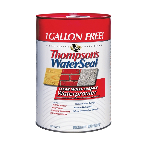 TH.024106-06 Waterproofing Stain, Multi Surface, Transparent, Liquid, Clear, 6 gal, Can