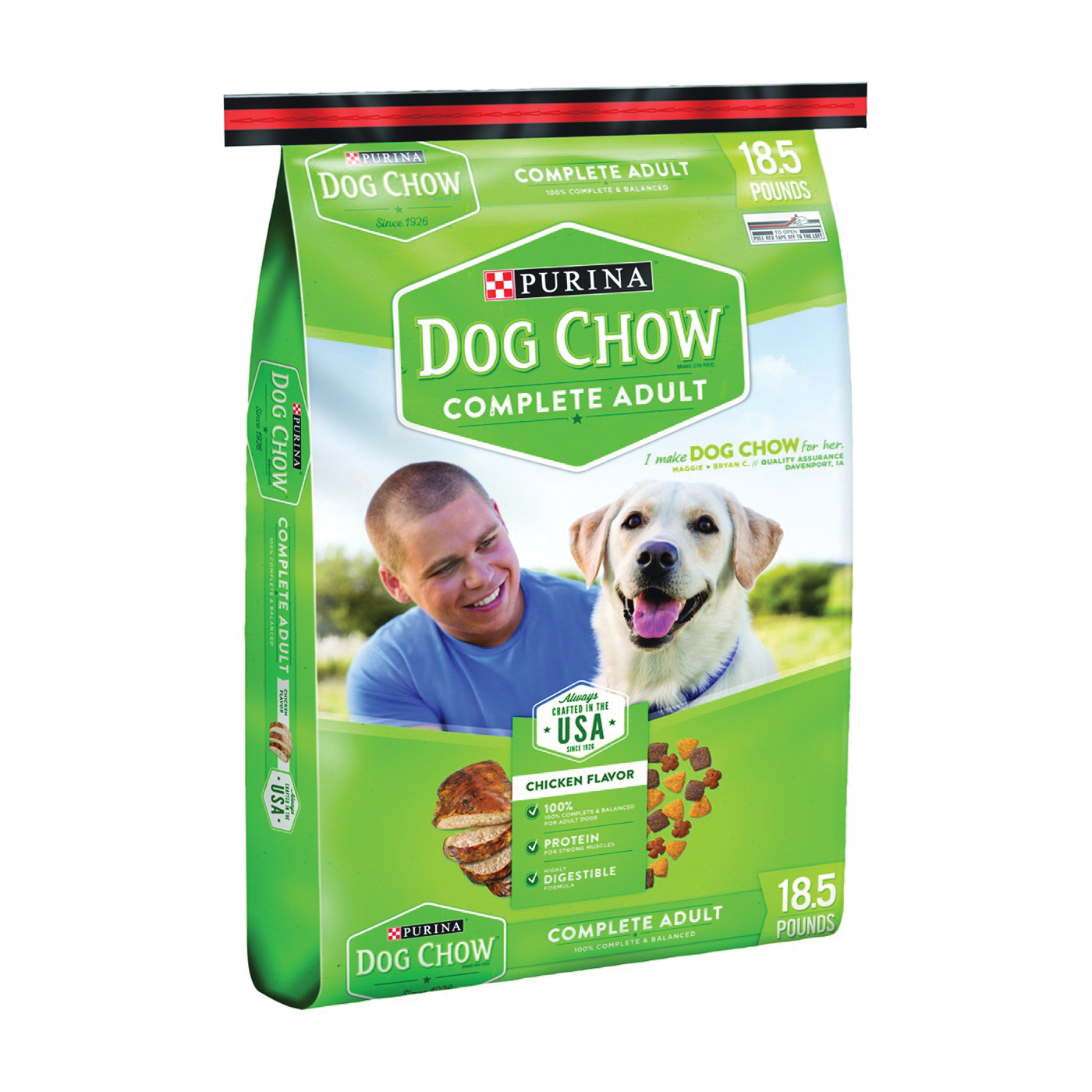1780014915 Dog Food, Dry, Adult, Chicken, 18.5 lb, Bag