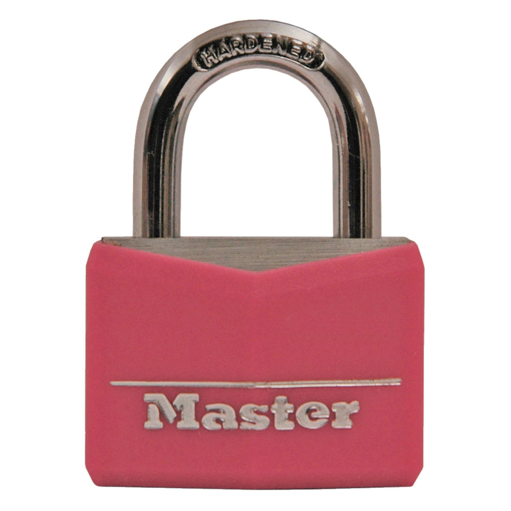146D Padlock, Keyed Different Key, 1/4 in Dia Shackle, 7/8 in H Shackle, Steel Shackle, Aluminum Body