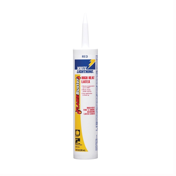 W44017010 Fire and Smoke Sealant, Red, 40 to 120 deg F, 10 oz Cartridge