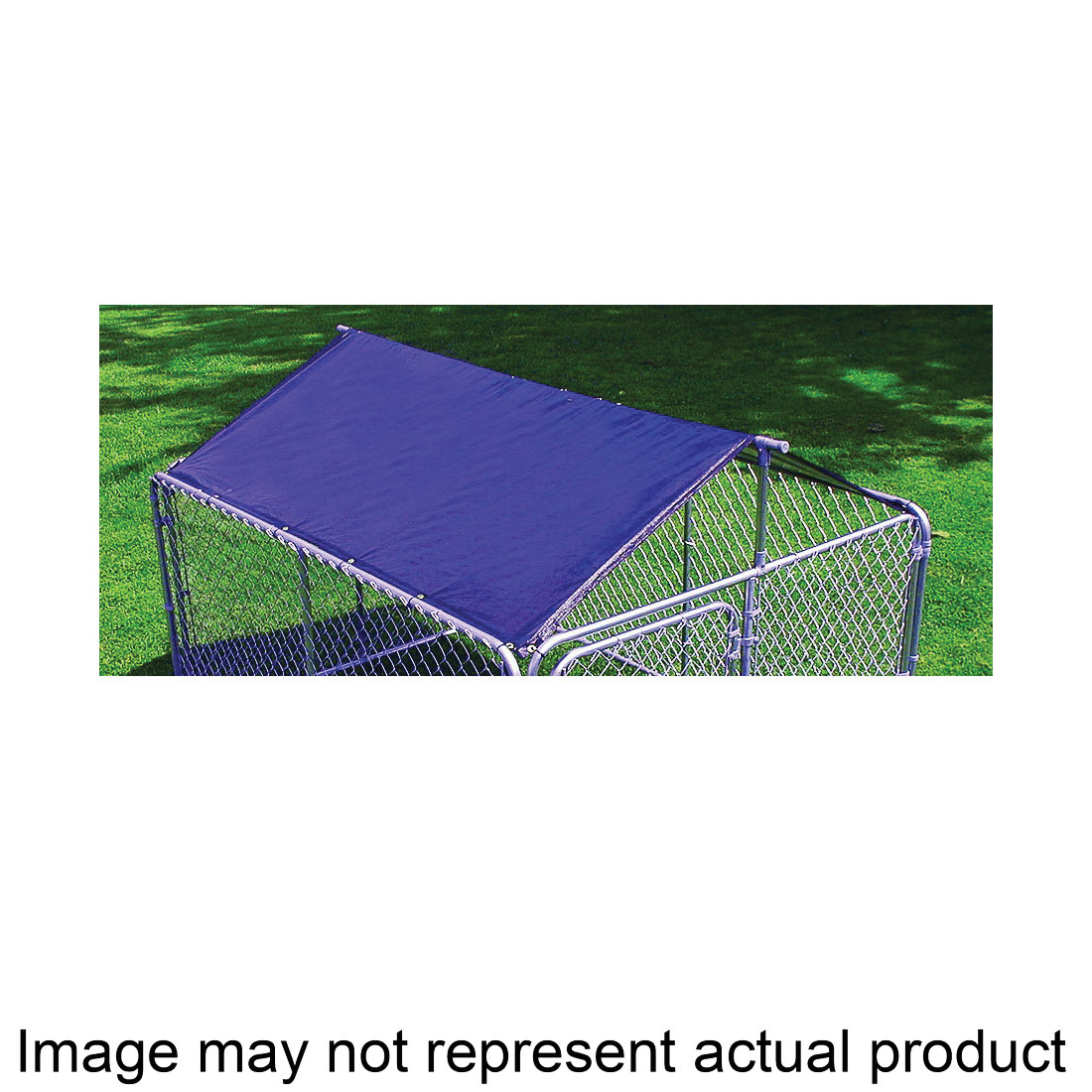 DKR10100 Kennel Roof and Frame, 10 ft L x 10 ft W, Solid, Polypropylene, Black