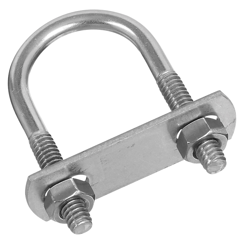 N222-422 U-Bolt, 1/4-20 Thread, 1.13 in L Thread, Stainless Steel, Stainless Steel