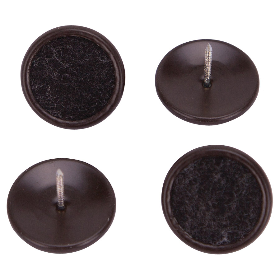 FE-S510-PS Furniture Glide, Carpet/Steel, Brown, Brown, 1-1/4 x 1-1/4 x 15/16 in Dimensions