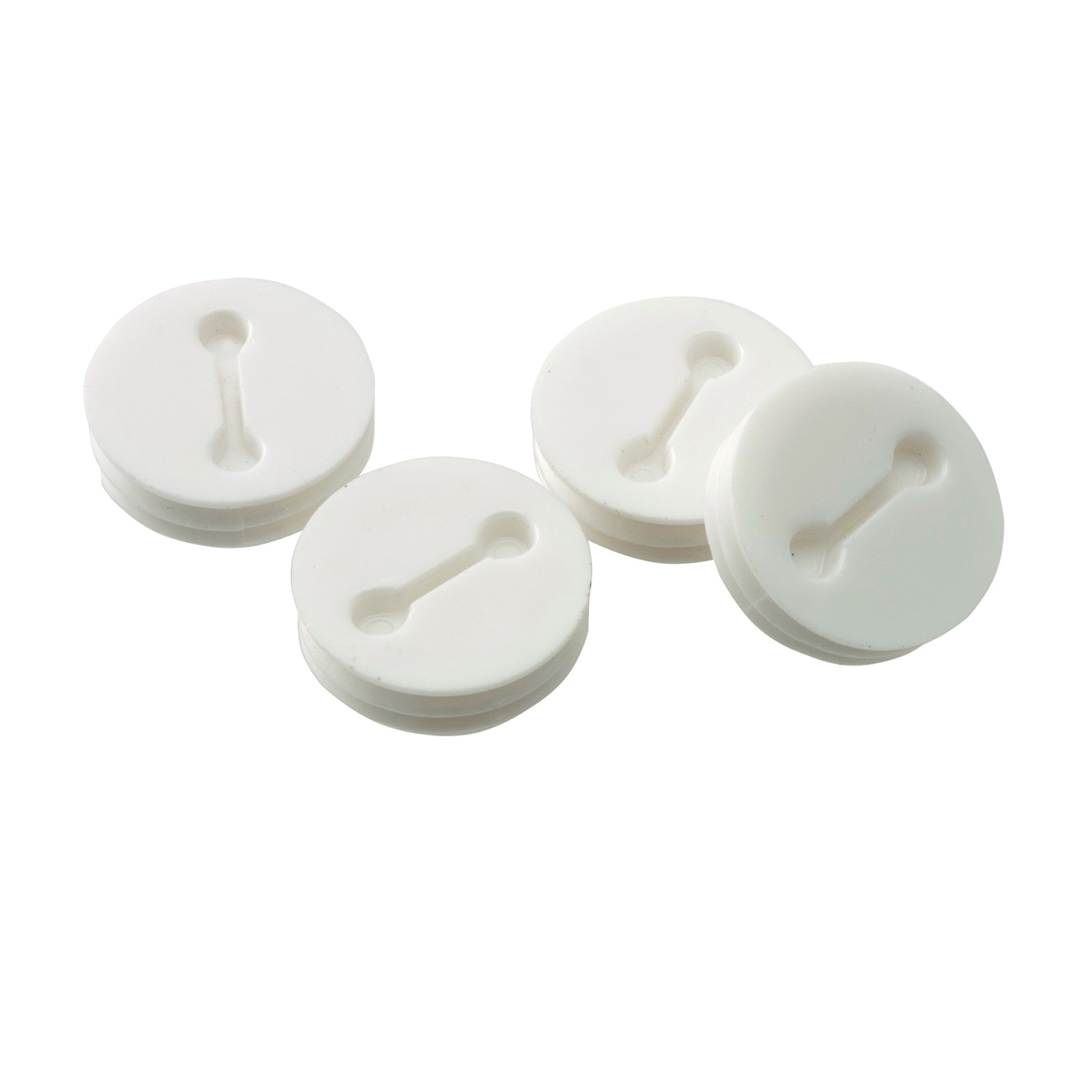 5269-6 Closure Plug, 13/16 in Dia, 5/16 in L, 13/16 in W, Metal, White