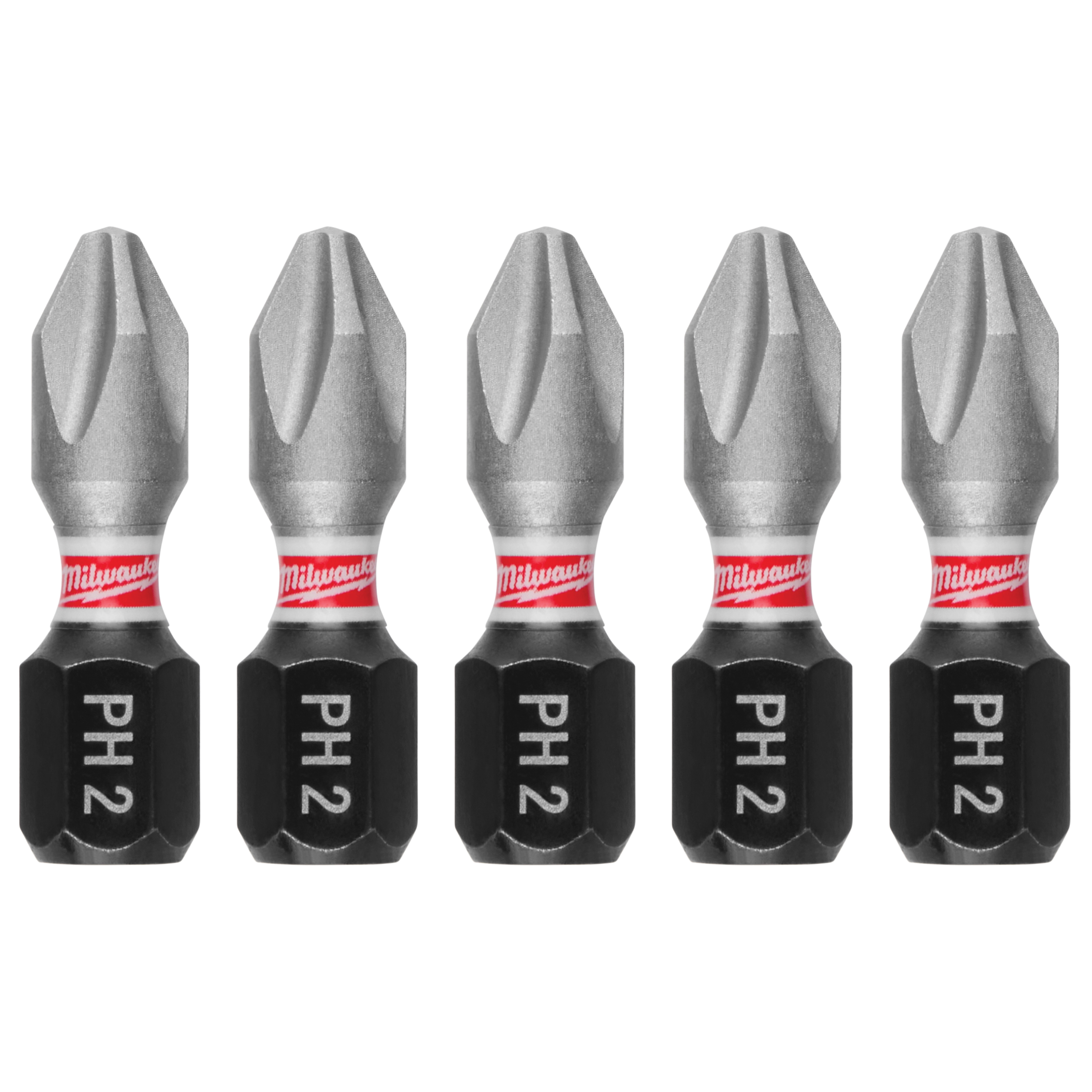 SHOCKWAVE 48-32-4601 Impact-Duty Screwdriver Insert Bit, #2 Drive, Phillips Drive, 1/4 in Shank, Hex Shank