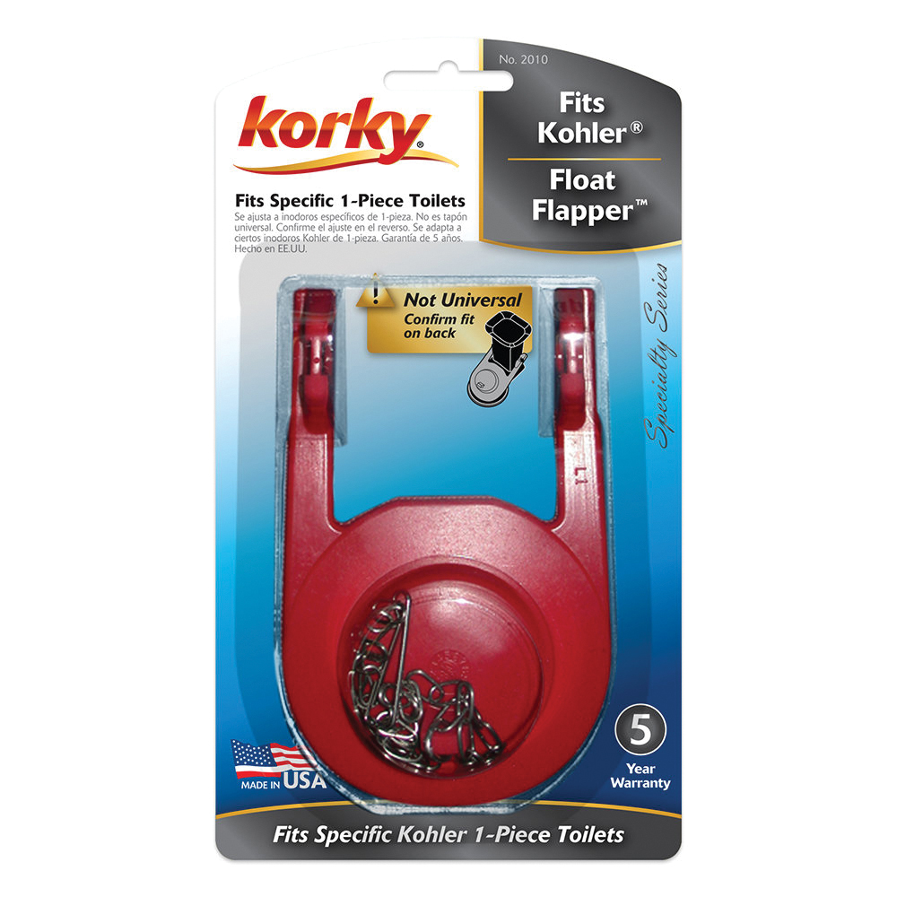 2010BP Float Toilet Flapper, Specifications: 2 in Valve Open, Rubber, Red