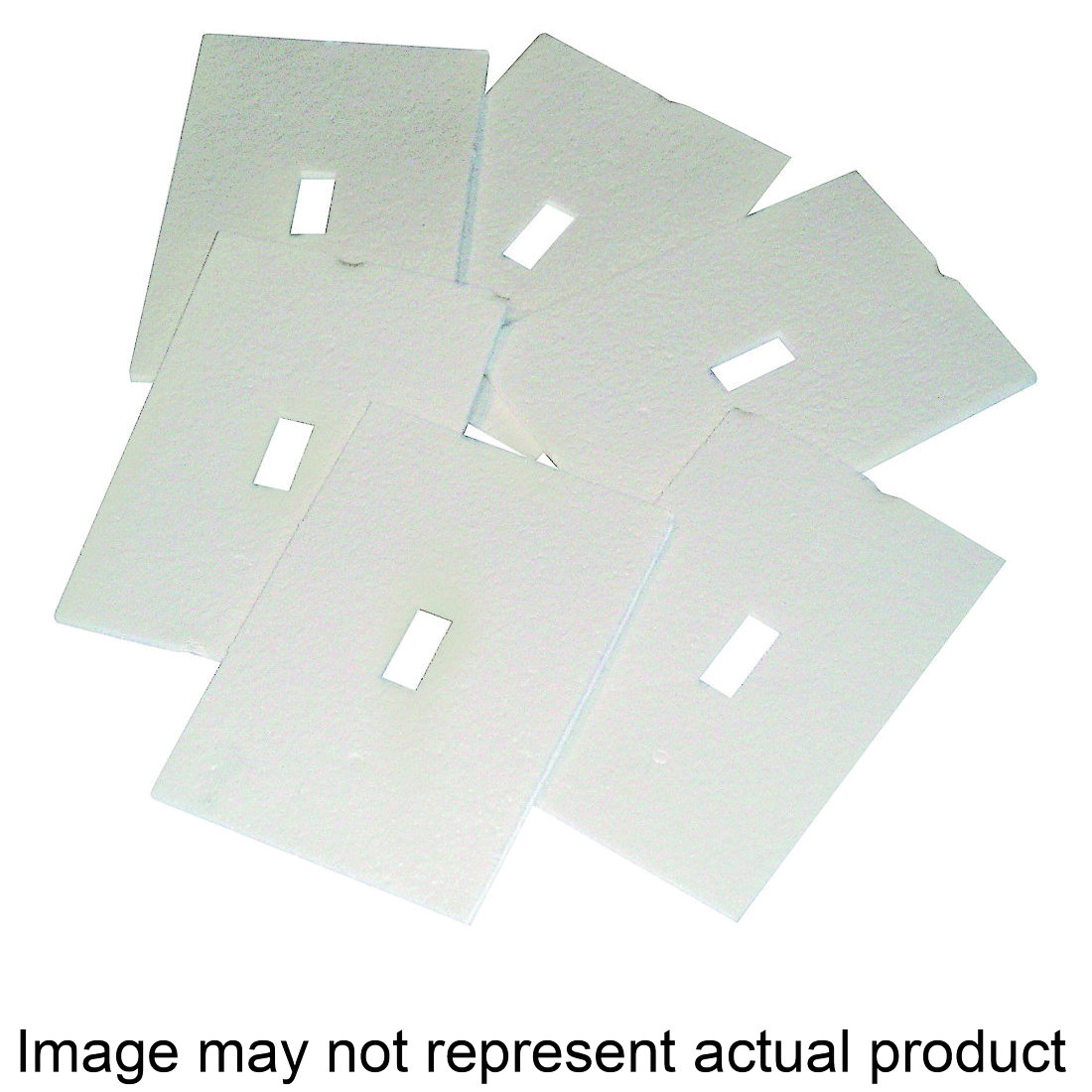 OSS6H Switch Sealer, 4 in L, 2-1/2 in W, Plastic Foam, White, 6 pk