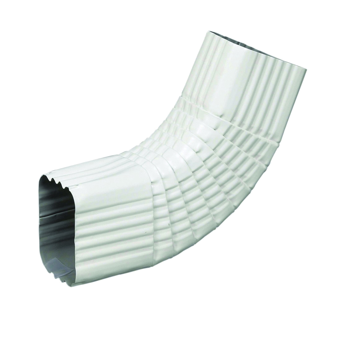 47265 Gutter Side Elbow, 3 in Gutter, Aluminum, White
