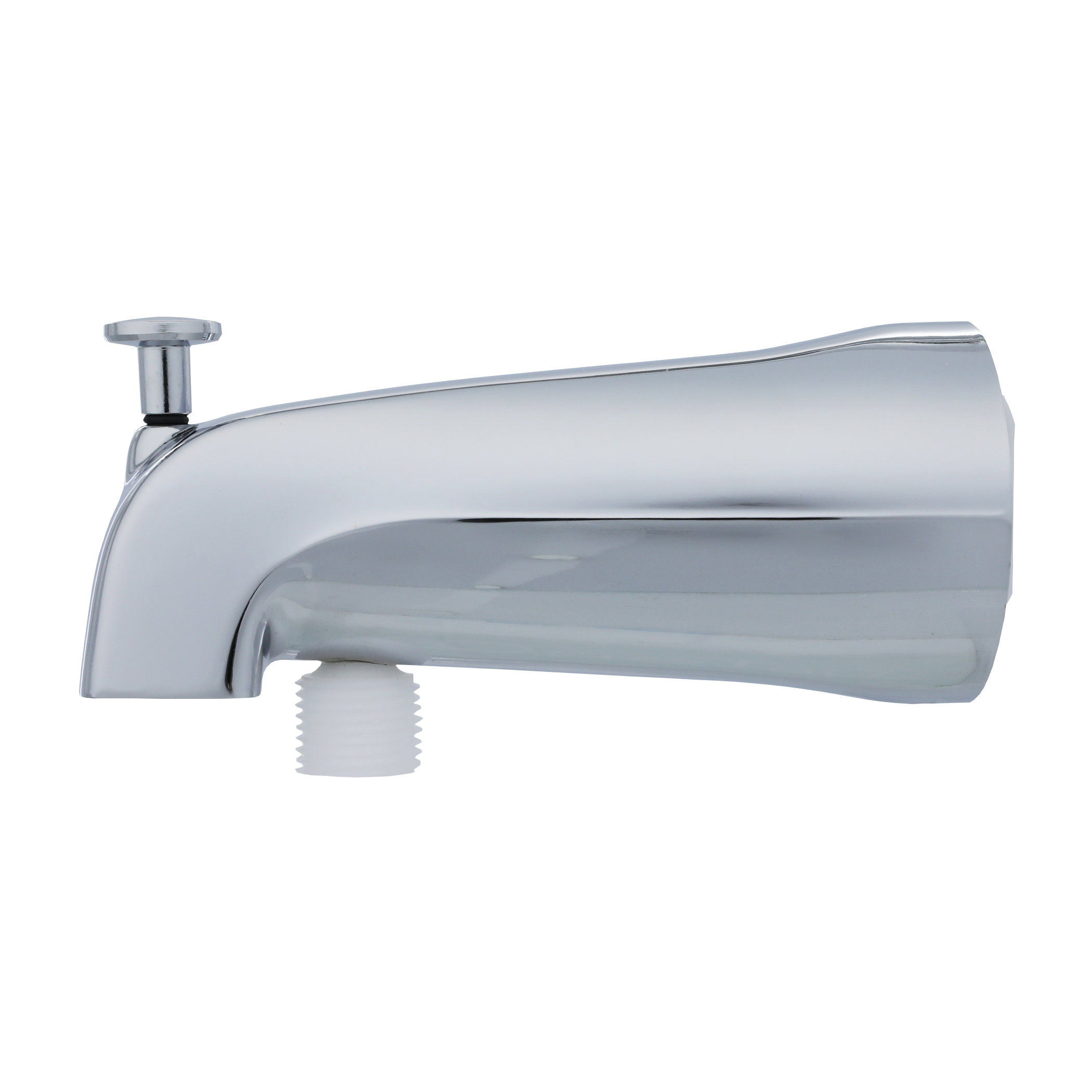 89266 Tub Spout, 7.88 in L, 1/2, 3/4 in Connection, Male Thread, Metal, Chrome-Plated