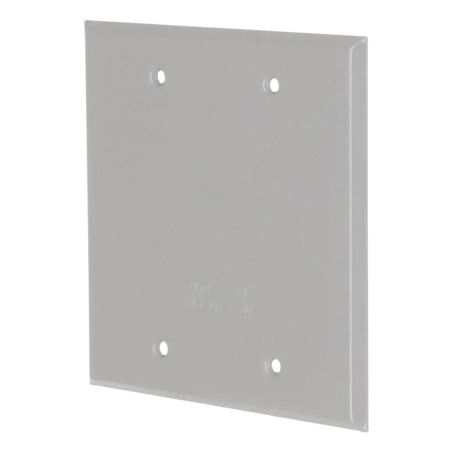 Hubbell 5175-0 Cover, 4-1/2 in L, 4-1/2 in W, Aluminum (Metal), Gray, Powder-Coated