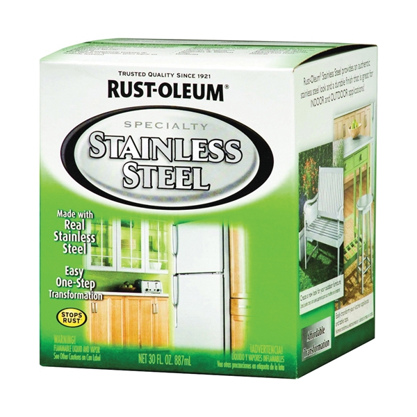 Rust-Oleum 247963 Stainless Steel Paint, 1 qt, 120 sq-ft Coverage Area - 2