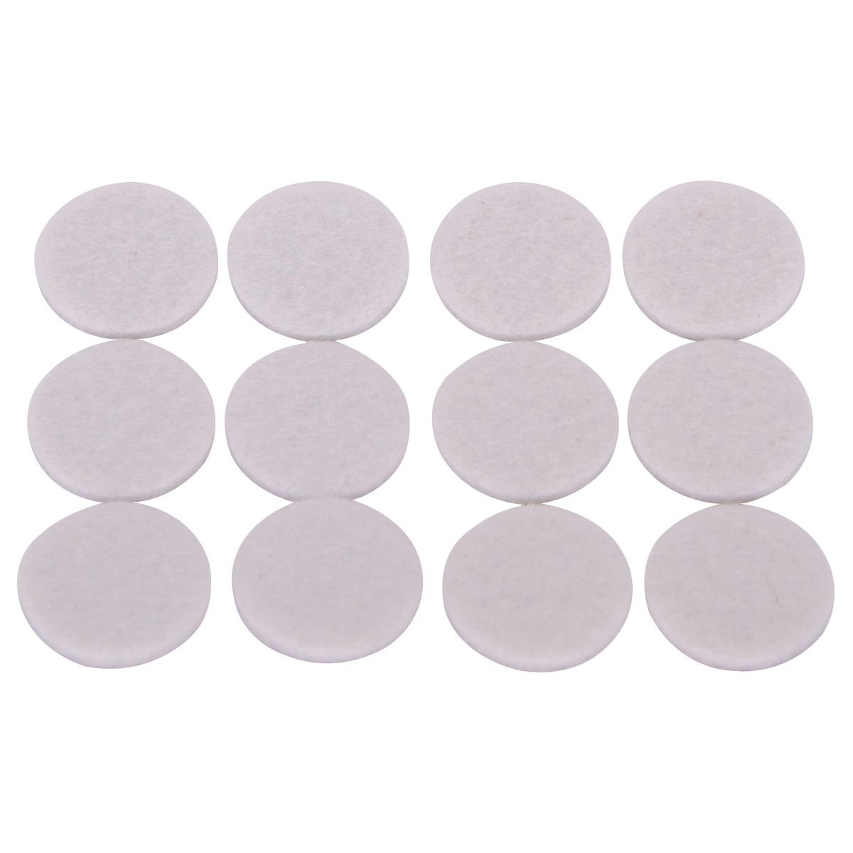 FE-50223-PS Furniture Pad, Felt Cloth, White, 7/8 in Dia, 5/64 in Thick, Round