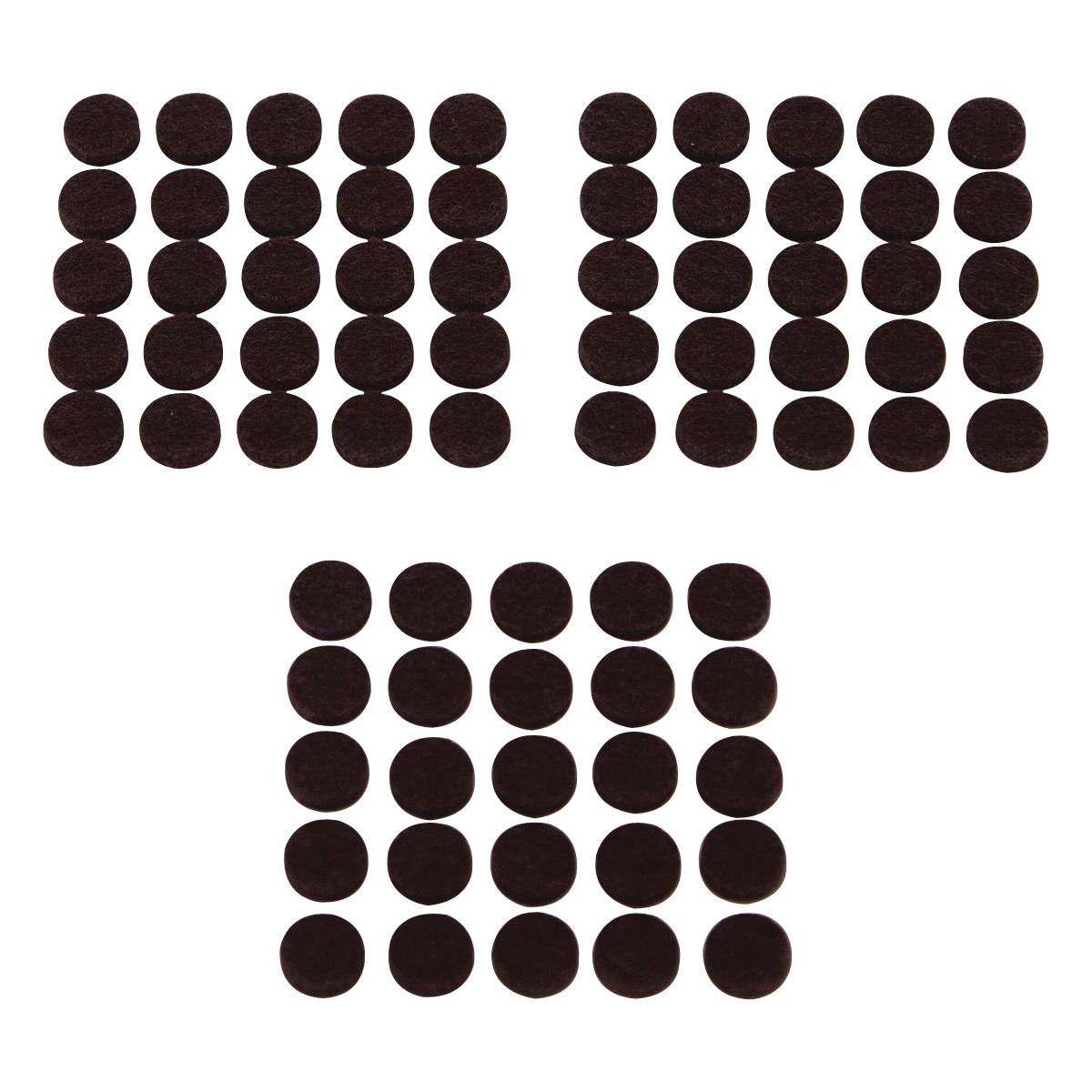 FE-S302-PS Furniture Pad, Felt Cloth, Brown, 3/8 in Dia, 5/64 in Thick, Round