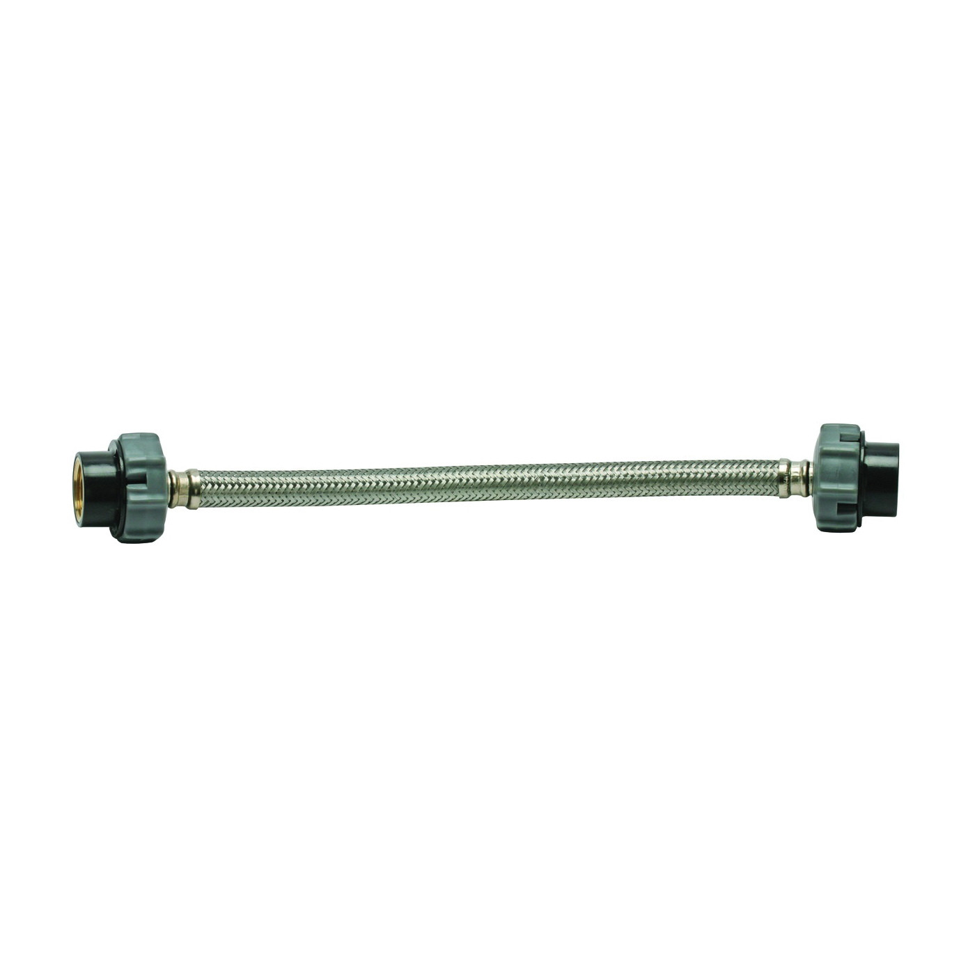 Click Seal Series B4T12UCSR Toilet Connector, Stainless Steel Tubing, 12 in L