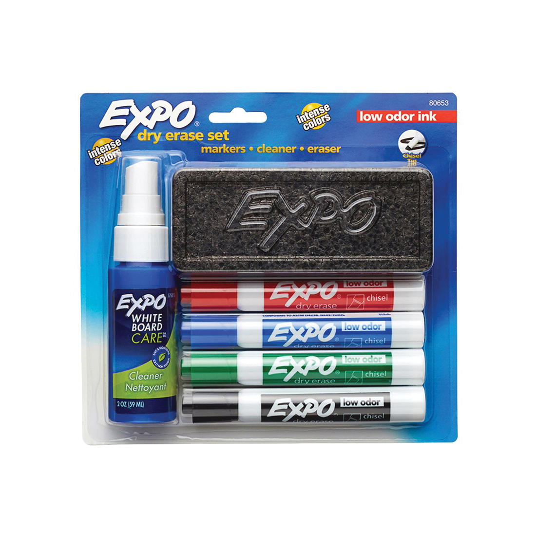 80653 Dry Erase Marker Starter Set, Chisel Lead/Tip