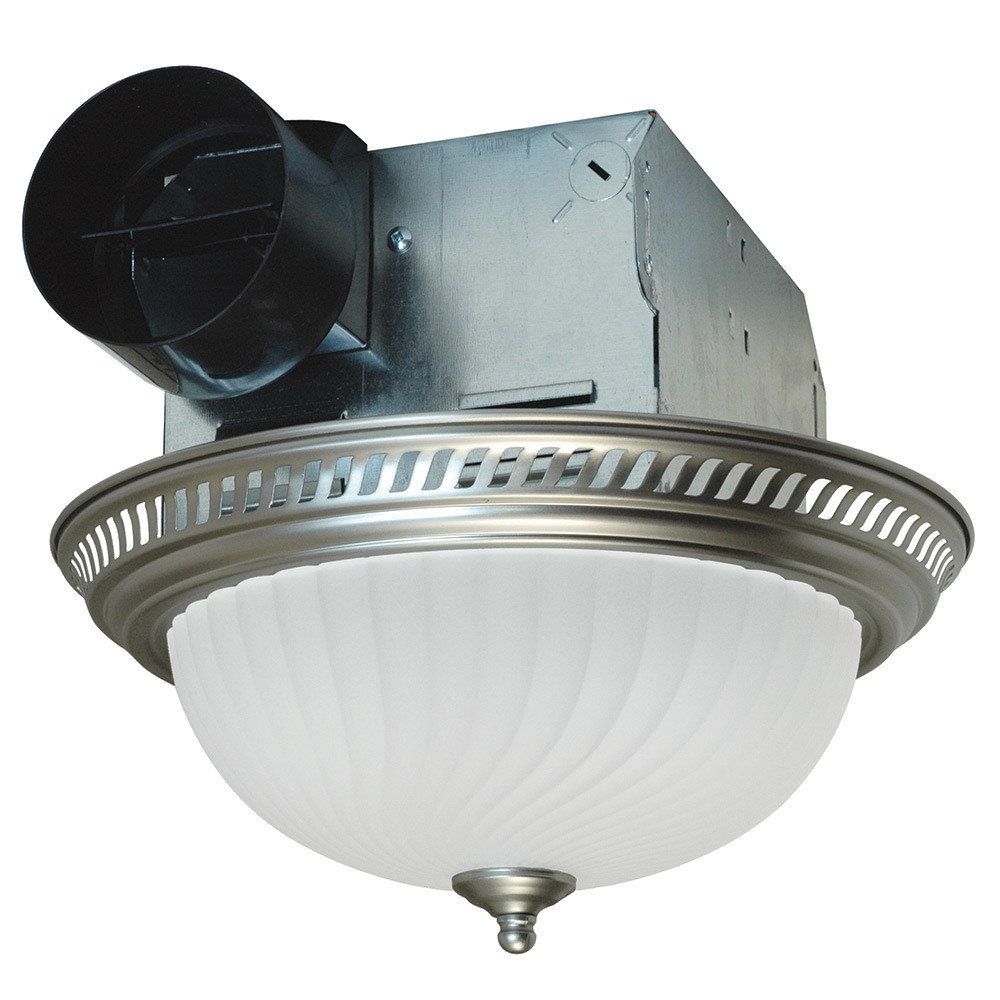 DRLC703 Bathroom Exhaust Fan, 1.6 A, 120 V, 70 cfm Air, 4 sones, Fluorescent, Incandescent, LED Lamp, 4 in Duct