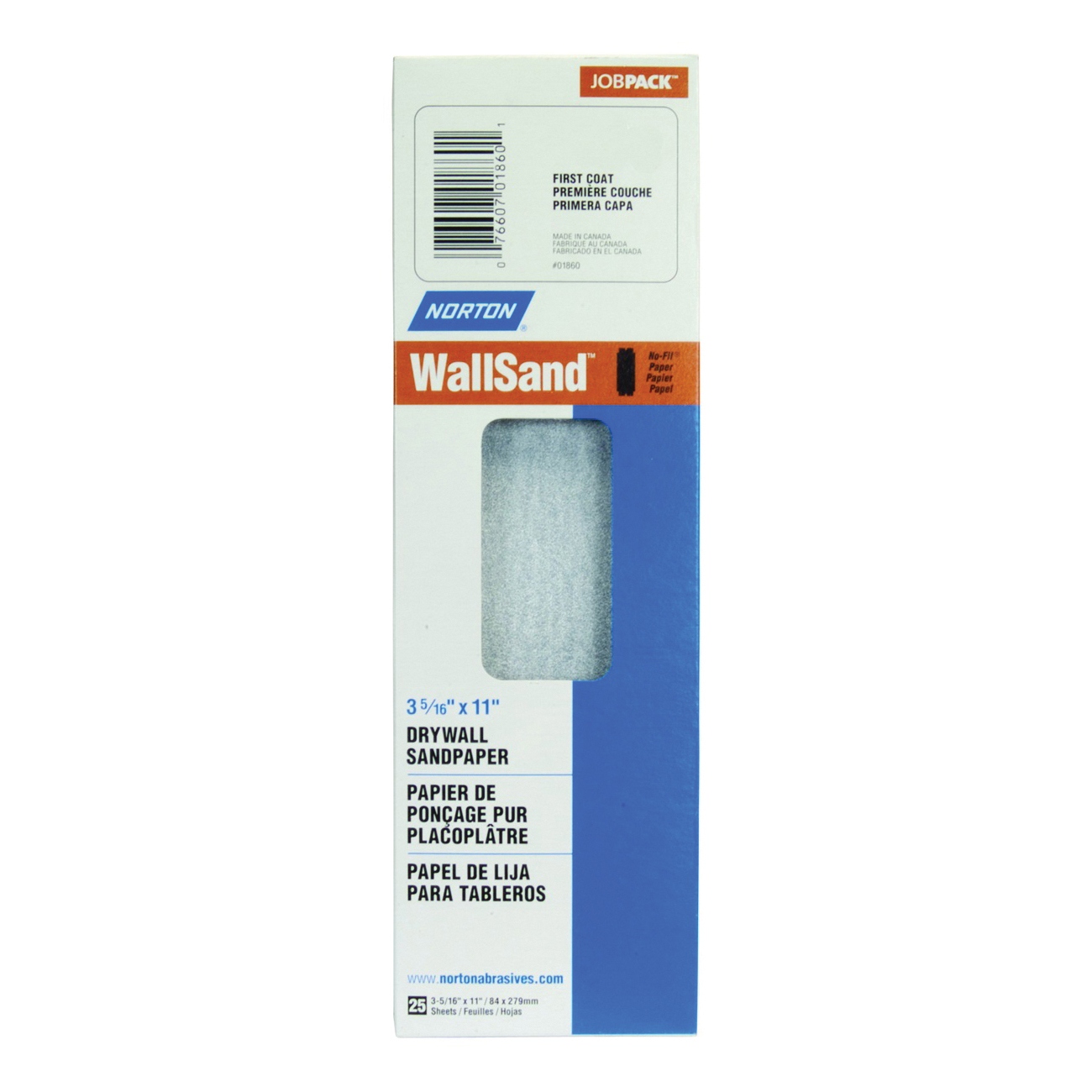 03253 Sandpaper, 11-1/4 in L, 4-3/16 in W, 80D Grit, 25 pk