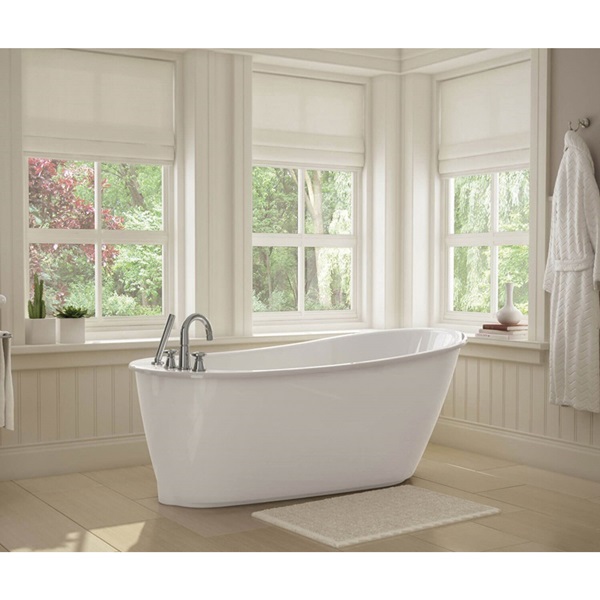 MAAX Sax 105797-000-002 Bathtub, 38 to 44 gal Capacity, 60 in L, 32 in W, 25 in H, Free-Standing Installation - 2
